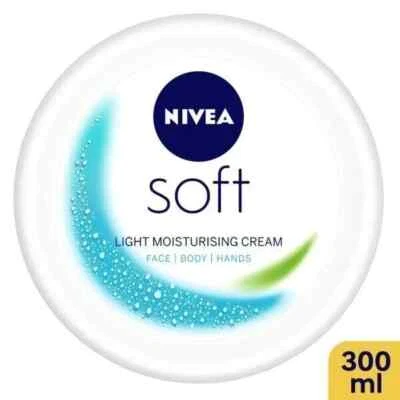 Nivea ,Soft Light Moisturiser Cream for Face, Hands & Body 300 ml - Image 1 of 3