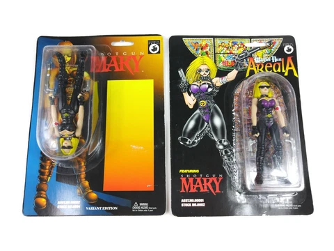 Shotgun Mary Action Figures Lot Of 2 Regular And Variant Upside Down NIP Cover