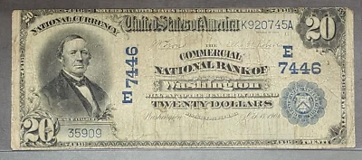 1902 $20 Commercial National Bank of Washington, DC Large Note (2336) - Image 1 of 2
