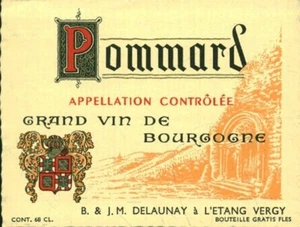Weinetikett Pommard Grand Vin de Bourgogne - Bild 1 von 1