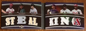 Rickey HENDERSON Lou BROCK ๐ฅ2010 Topps Triple Threads Relic Booklet 26/27 HOF - Picture 1 of 6