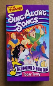 Disney Sing Along Songs (VHS) Hunchback of Notre Dame Topsy Turvy - Kids Cartoon - Picture 1 of 3