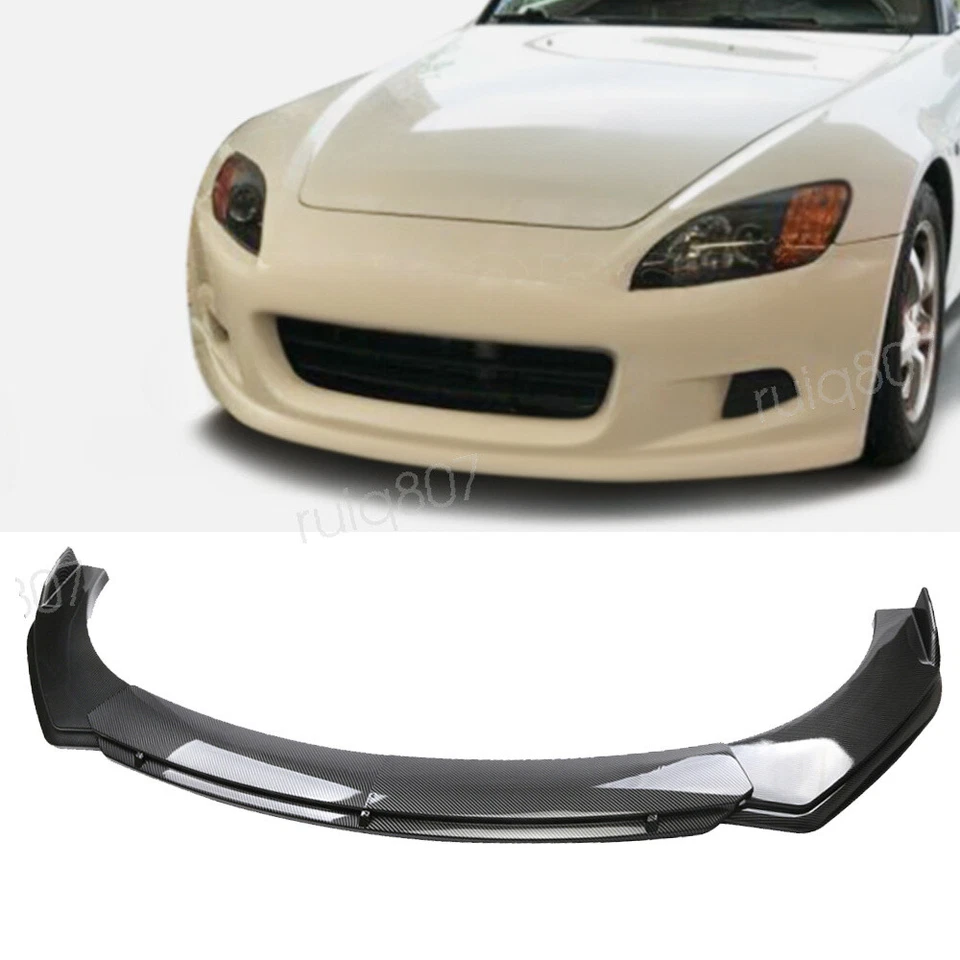 For 2000-2003 Honda S2000 Carbon Fiber Style Front Bumper Lip Spoiler Splitter - Image 1 of 4