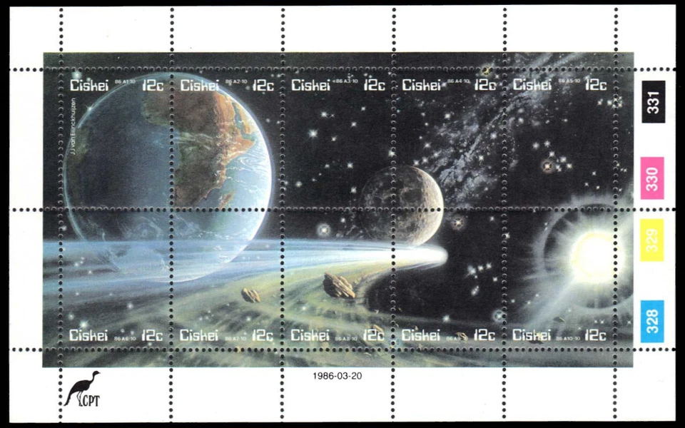 CISKEI 89 - El regreso del cometa Halley "Hoja de recuerdo" (pb88291) Foto 1 de 1