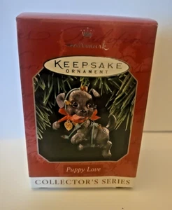 1998 Puppy Love Hallmark Ornament #8 Dog Labrador Retriever Black Lab - Picture 1 of 1