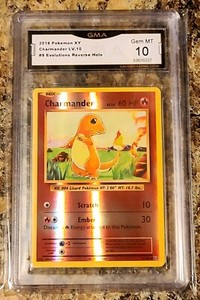 Charmander Reverse Holo 9/108 GMA 10 GEM MINT 2016 Pokemon XY Evolutions CARD