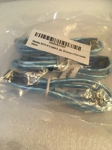 Lot of 2 Aleratec SATA III 3 Cable 6gb, Clip to Angle, 20-inches (3pack) - Picture 1 of 3