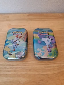Pokemon Tins Galar Pals Ponyta & Scorbunny Only Tins No Packs - Picture 1 of 3