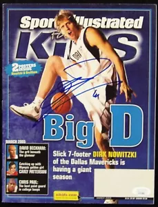 Dirk Nowitzki Signed Sports Illustrated Kids March 05 Magazine JSA Authenticated - Picture 1 of 2