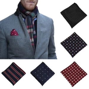 Men's Silk Pocket Square Handkerchief Paisley Hanky Wedding Party Dress Decor UK - Picture 1 of 39