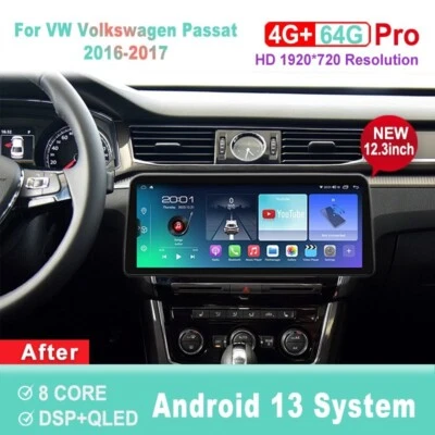 Android Car Stereo For Volkswagen Passat 2016-2017 GPS Navigation Carplay Radio - Image 1 of 4