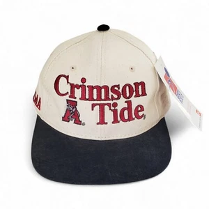 Vintage Alabama Crimson Tide Tan & Black Embroidered Adjustable Baseball Cap NEW - Picture 1 of 8