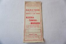 1927 Tunis Tunisa Algeria Morocco Train Railway & Bus Timetable 