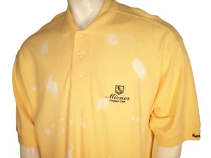 Neu Cutter & Buck XL (XXL in USA) gelb gepunktet Baumwolle Golf Shirt Mizner CC - Bild 1 von 5