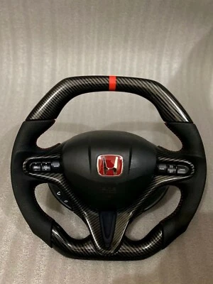 Volante de fibra de carbono Honda Civic FD2 2006 a 2012 Foto 1 de 4