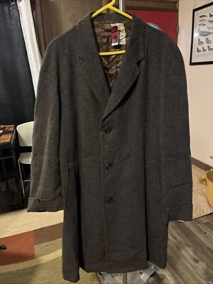 Abrigo de Lana Hickey Freeman Años 50 Hecho en Unión 50 Grande Hermoso Estado EE. UU.�� Foto 1 de 4