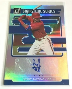 Rangers Leody Taveras Como Nuevo 2021 Donruss Signature Series Autógrafo RC - Imagen 1 de 1