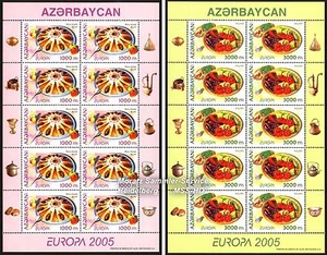 Aserbaidschan Azerbaijan Europa CEPT 2005, Gastronomie, Kleinbogen ** (postfr.) - Bild 1 von 3
