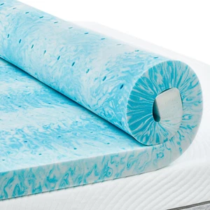 3 Inch Twin Memory Foam Mattress Topper, Cooling Gel Infused Mattress Pad, Venti - Picture 1 of 8