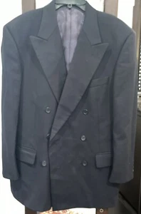 Giacca blazer doppiopetto uomo Burberry lusso lana navy taglia 42S - Foto 1 di 13