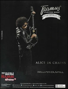 William Duvall (Alice In Chains) Framus guitar advertisement 2019 NAMM Show ad - Picture 1 of 3