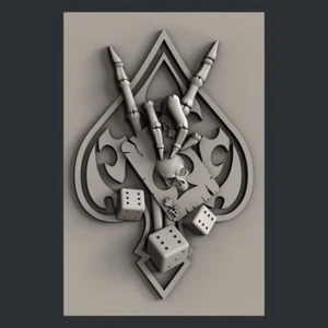 3D STL Modelle für CNC, Artcam, Aspire, Relief Schädel Pano - Bild 1 von 4