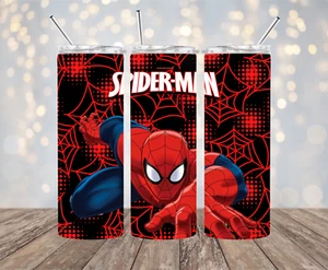 Spiderman Inspired 20 oz Stainless Steel Tumbler Handmade - Picture 1 of 1