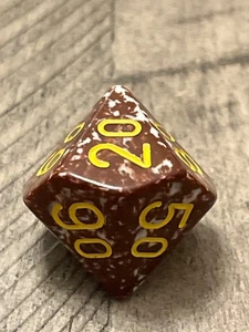 CHX LE060 Chessex d10%p fuori produzione cioccolato maculato rpg dadi d&d 120123@ - Foto 1 di 3