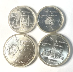 Olympia-Kursmünzensatz Kanada Montreal 1976 - 4 Münzen - 92,5% Silber - Bild 1 von 2