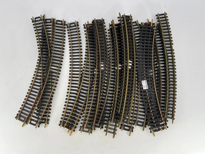 HO 9" 18R Curved Track Lot of 20 Mixed Atlas AHM Tyco Bachmann Brass Nickel Fair - Image 1 of 4