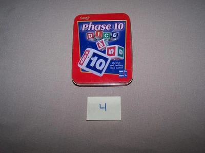 Phase 10 Dice Game - Fundex - Red Tin Version - Complete - Lot 4 - Image 1 of 3
