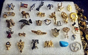 Lote 31 Mini Figura Tema Solapa/Sombrero Alfileres o Corbatas con Cierres Animales + Otros - Imagen 1 de 9