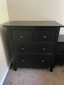IKEA Hemnes Chest of 3 Drawers, Black/Brown - Picture 1 of 2