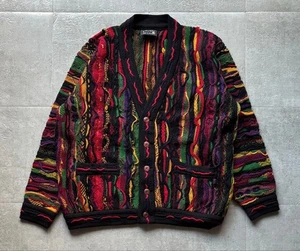 COOGI Pure New Wool Knit Cardigan Multicolor S Size Used Rare Made in Australia - Picture 1 of 5
