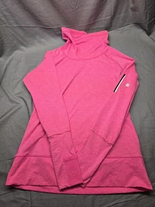 VSX Sport Damen rosa meliert Langarm Rollkragen Oberteil Activewear Größe Large - Bild 1 von 10