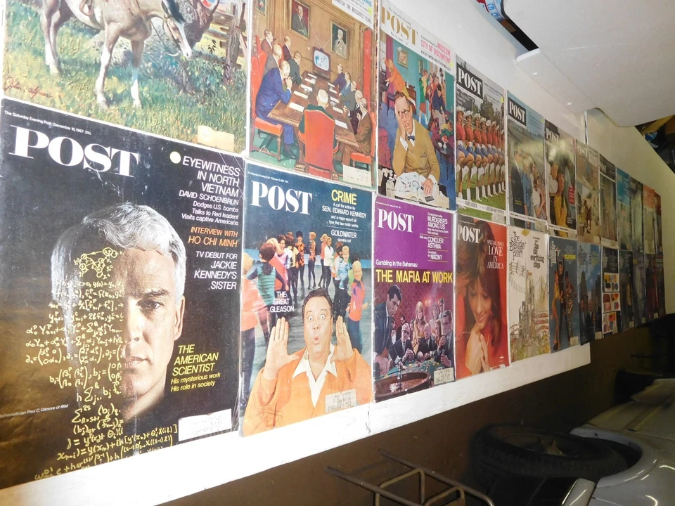 24 Vintage 1949-75 mostly late 60's Saturday Evening POST Magazine Lot ~ RReagan - Image 1 of 4