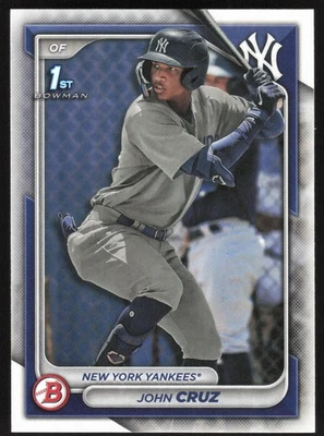 John Cruz 2024 Bowman: Prospects #BP-77 New York Yankees - Image 1 of 2
