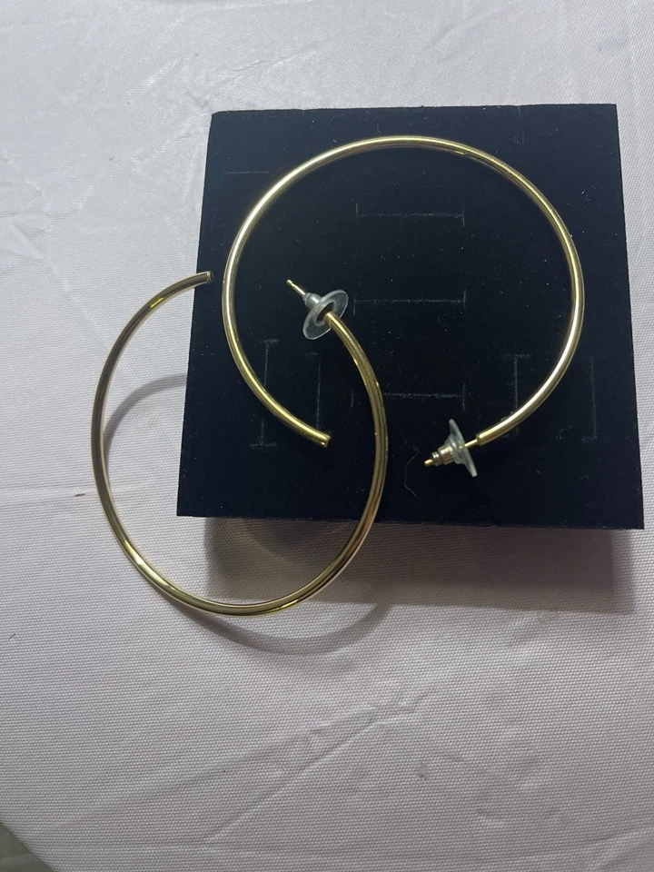 Nuevos Pendientes Aro PANDORA 100% Auténticos Oro 14k Pl Grande Abierto 65mm 263312C00 Foto 1 de 4