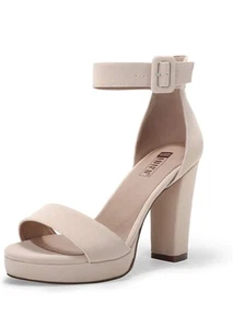 IDIFU Women's IN5 Sabrina Ankle Strap Platform High Chunky Heels Sandal Size 8.5 - Picture 1 of 12