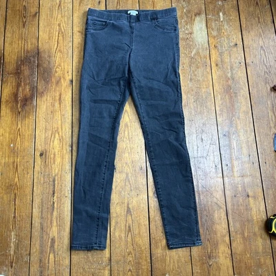 H&M Grey Stretch Denim Leggings Jeans Size 14 Skinny Fit - Image 1 of 4