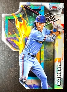 2024 Topps Finest Evan Carter Rookie Finest First Die Cut #FFD-4 Rangers RC SP - Picture 1 of 3