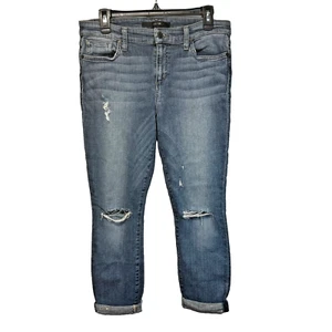Joe's Jeans Trisha Talla 29 Azul Novio Recortado Envejecido Rasgado Medio Lavado - Imagen 1 de 13