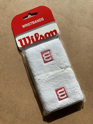 Wilson Wristband Classic White. Cotton Blend. Pack of 2 - Image 1 of 4
