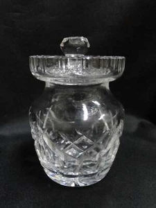Waterford Crystal, Vertical & "X" Cuts: Jam / Jelly Jar & Lid, 4 3/4" Tall - Picture 1 of 10