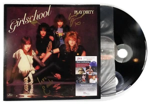 SIGNED GIRLSCHOOL AUTOGRAPHED PLAY DIRTY 12" LP CERTIFIED JSA COA # II10493 - Picture 1 of 5