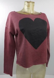 100% Authentic Topshop " Big Black Heart" Ladies Square Style Jumper. UK6. NWD - Picture 1 of 12