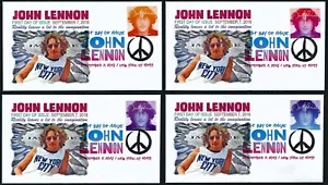 USA, SCOTT # 5312-5315, RARE SET OF 4 GLEN DCP FDC COVERS JOHN LENNON YEAR 2018 - Picture 1 of 5
