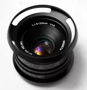 7artisans 25mm F1.8 Black MC Manual Focus LENS for Panasonic Olympus Micro 4/3 - Picture 1 of 2