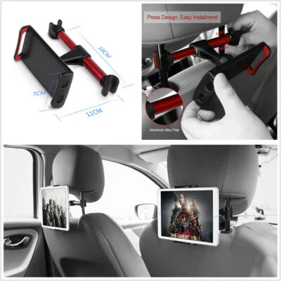 4-11"Extendable Car Back Seat Phone Tablet Holder Rotatable Car Headrest Bracket - Image 1 of 4