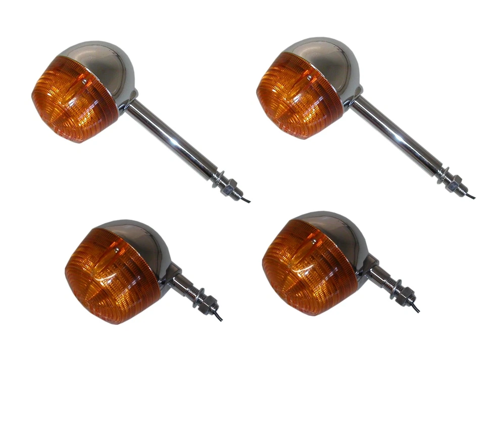 Juego de 4 señales de giro delanteras y traseras para Suzuki T 350 Rebel (2T) 1969-1972 Foto 1 de 1